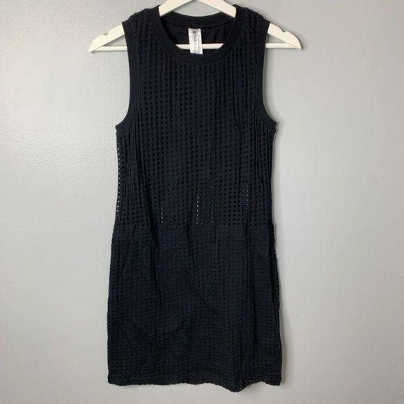 Fabletics Black Eyelet Dress - Picture 1 of 3